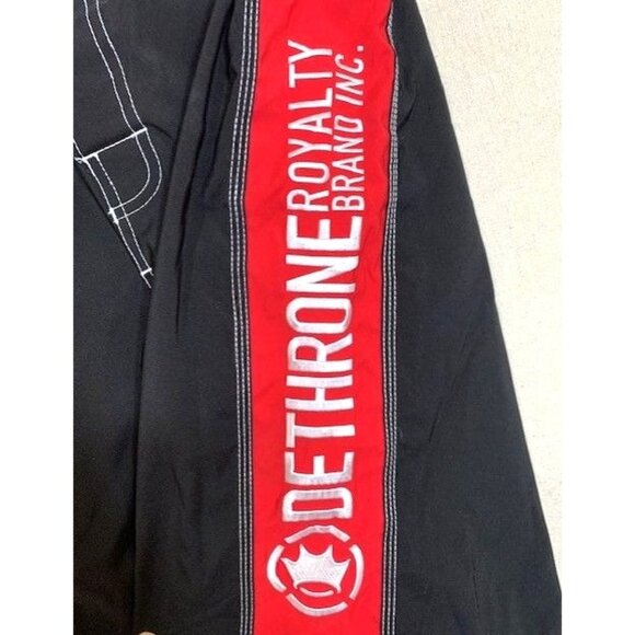 Dethrone Royalty Men's Black & Red MMA Fight Shorts Size 36 Polyester - Picture 9 of 10